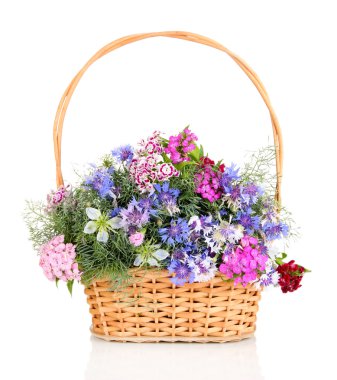 Sepette Beyaz izole güzel buket