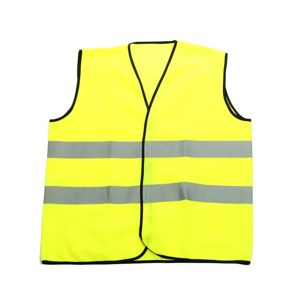 Gilet jaune, isolé sur noir — Photo