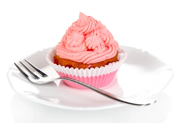Delicious beautiful cupcake isolated on white — Stock Photo, Image
