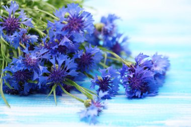 güzel mavi ahşap zemin üzerine Peygamber buket