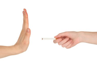 kavram: Beyaz izole, sigarayı bırakmak