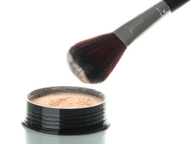 toz ve üzerinde beyaz izole fırça