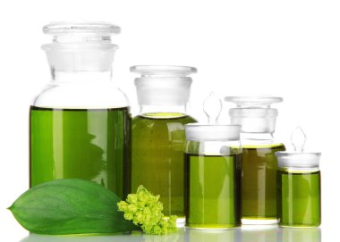 ilaç şişeleri üzerinde beyaz izole