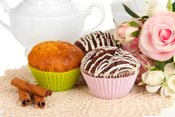 Sweet cupcakes close up — Stock Photo, Image