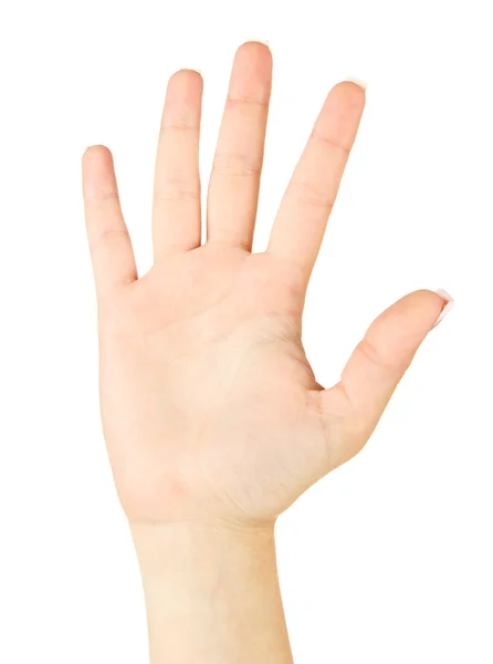 Finger Spelling the Alphabet in American Sign Language (ASL). Letter Sch — Stock Photo, Image