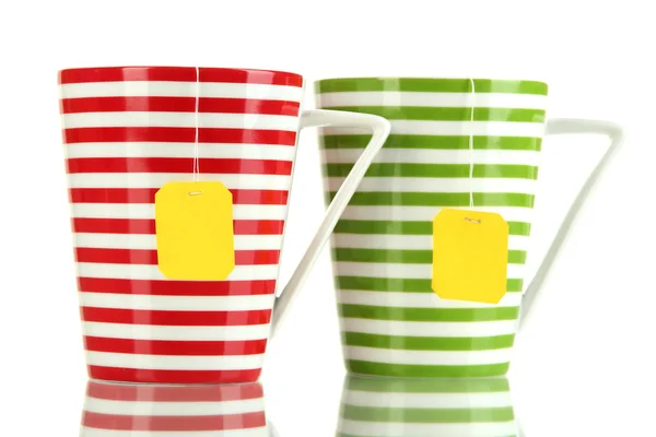 Cups on white background — Stock Photo, Image