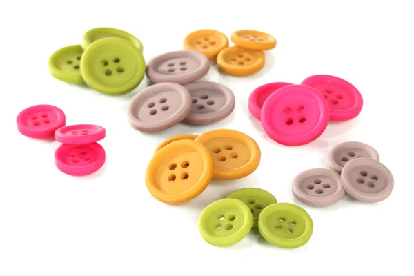 Bright colored buttons isolated on white — Stock Photo, Image