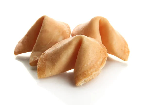 Fortune cookies, isolated on white — Stock Photo, Image