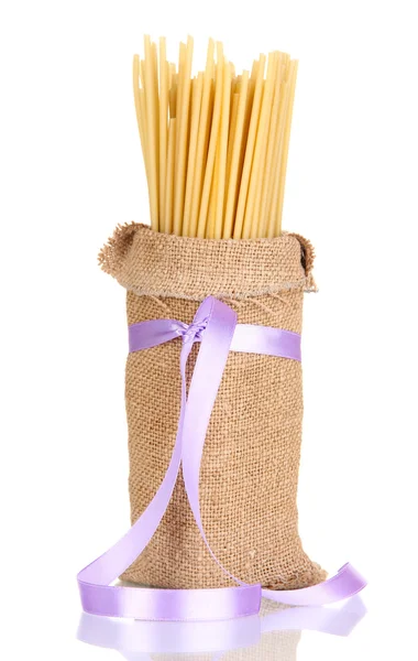 Pasta en bolsa aislada en blanco — Foto de Stock