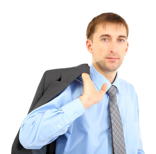 Young businessman isolated on whit — Stock Photo, Image