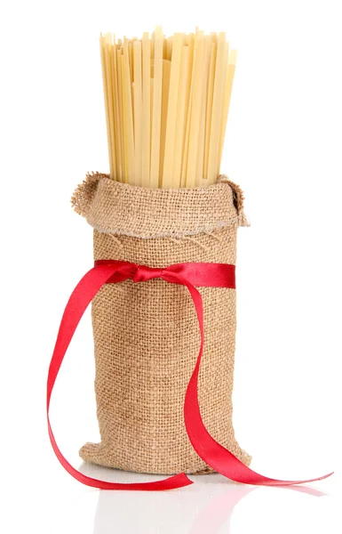 Pasta en bolsa aislada en blanco — Foto de Stock