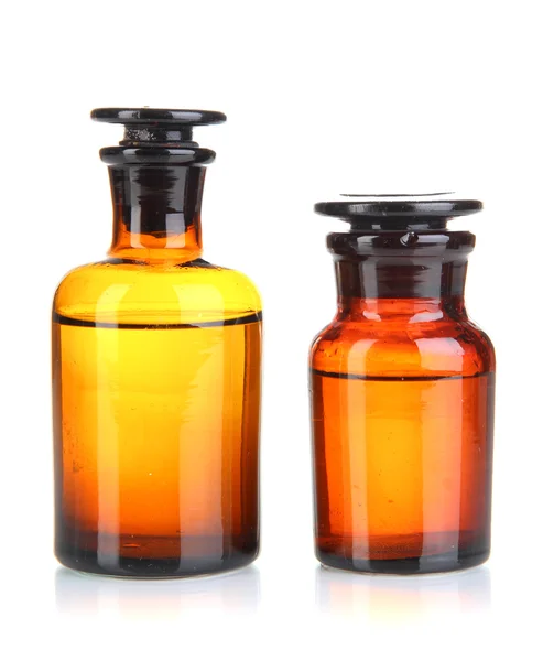 Medicine bottles isolated on white — Stock Photo, Image