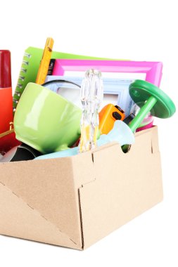 kişisel mülkiyet üzerinde beyaz izole karton