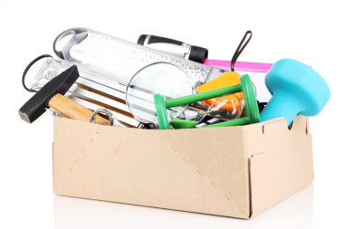 kişisel mülkiyet üzerinde beyaz izole karton