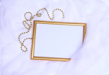 güzel ipek zemin üzerine boş çerçeve