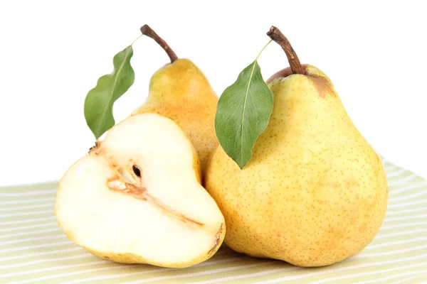 Sappige peren geïsoleerd op wit — Stockfoto