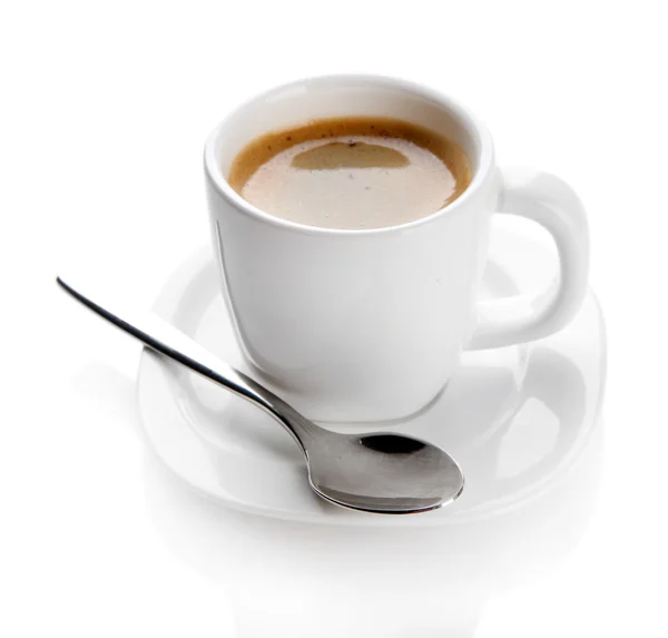 Ένα φλιτζάνι καφέ, απομονωμένο σε λευκό — Φωτογραφία Αρχείου