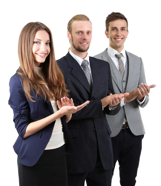 Socios comerciales aislados en blanco — Foto de Stock