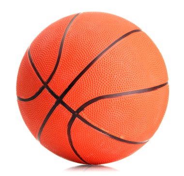 Basketbol beyazda izole