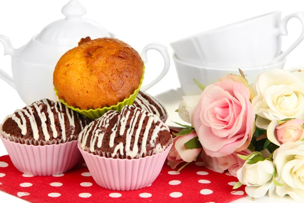 Sweet cupcakes close up — Stock Photo, Image