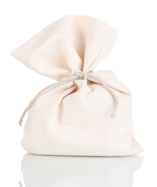 Small sack, isolated on white — Stock Photo, Image