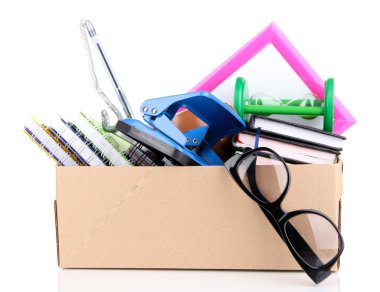 kişisel mülkiyet üzerinde beyaz izole karton