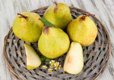 Armut örgülü tepsi ahşap tablo