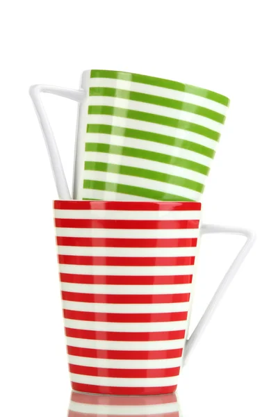 Cups on white background — Stock Photo, Image