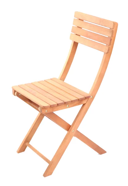 Ξύλινες καρέκλες που απομονώνονται σε λευκό — Φωτογραφία Αρχείου