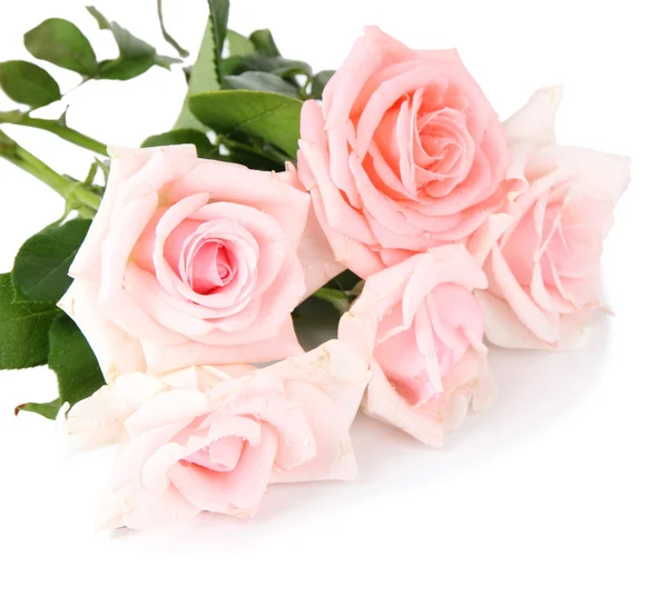 Beautiful bouquet of roses isolated on white Stock Photo