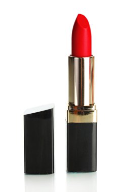 güzel kırmızı ruj beyaz izole