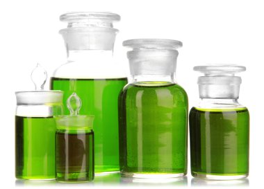 ilaç şişeleri üzerinde beyaz izole