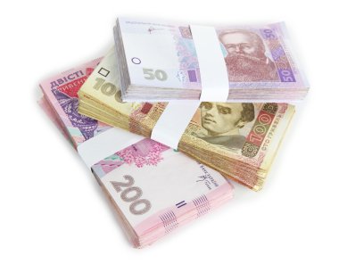 çok beyaz izole Ukraynalı para