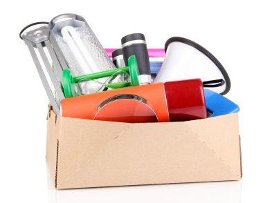 kişisel mülkiyet üzerinde beyaz izole karton