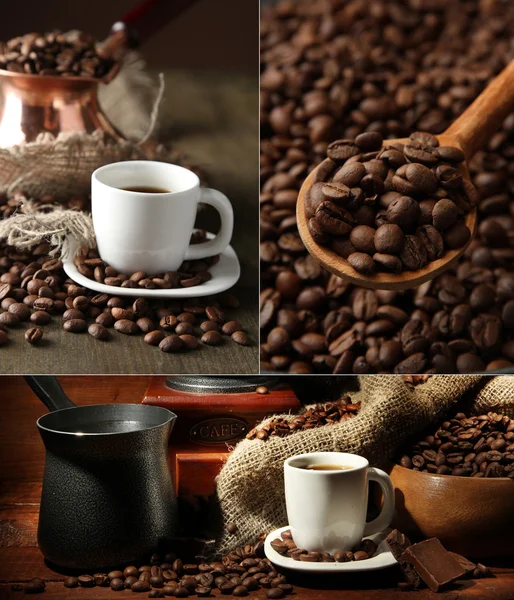 Koffie collage — Stockfoto