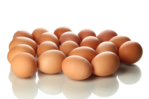 많은 계란 흰색 절연 — 스톡 사진