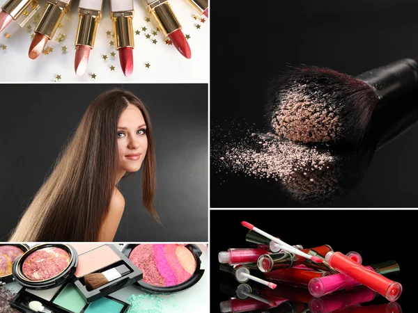 Make-up collage — Stock Photo, Image