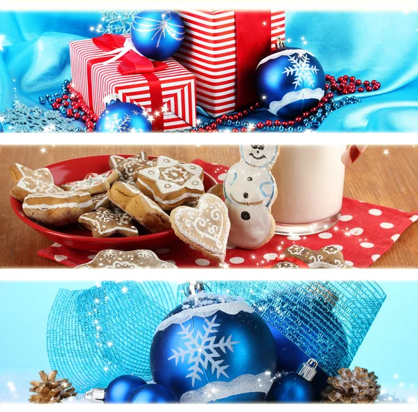 Christmas Holiday Collage — Stockfoto