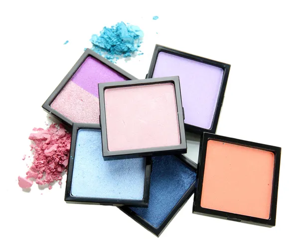 Mooie lichte eye shadows geïsoleerd op wit — Stockfoto