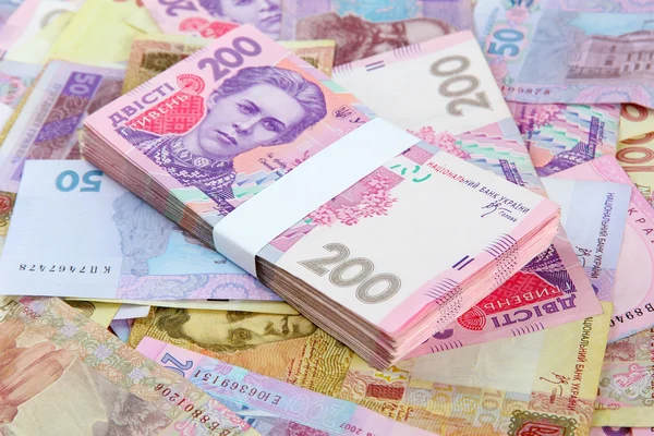 Stapel Oekraïense geld — Stockfoto