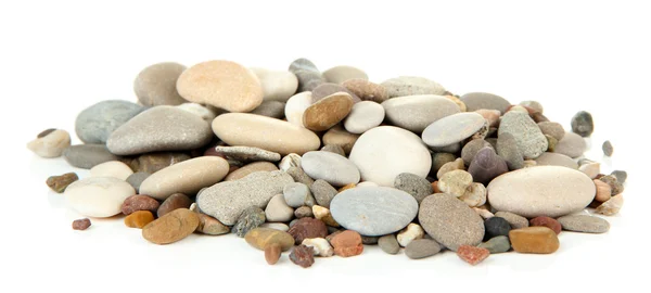 Sea stones isolated on white — Stock Photo, Image