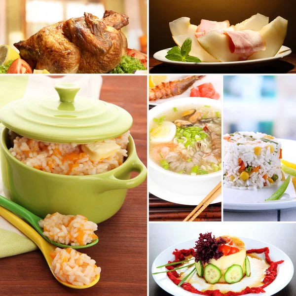 Collage bar food — Stock Image Collage bar food Royalty Free Stock Images