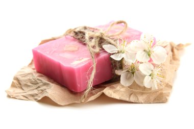 beyaz izole doğal el yapımı Sabun