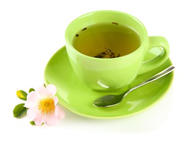 bitkisel çay beyaz izole hip gül çiçek