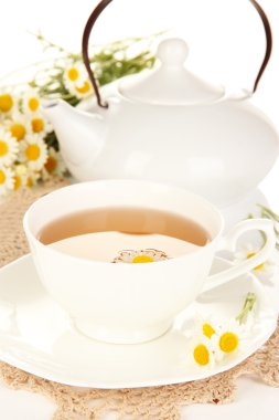 bitkisel çay camomiles ile yakın çekim