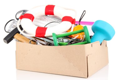 kişisel mülkiyet üzerinde beyaz izole karton