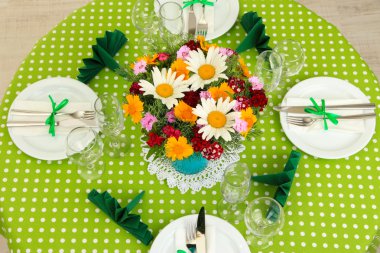 Kahvaltı için güzel Tablo ayarı