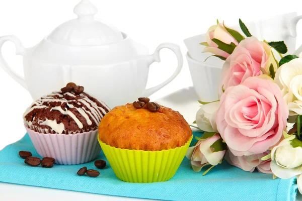 Sweet cupcakes close up — Stock Photo, Image