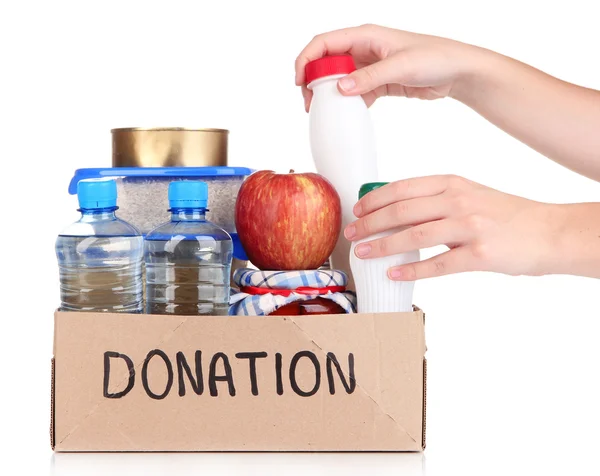 Donation box isolerad på vit — Stockfoto