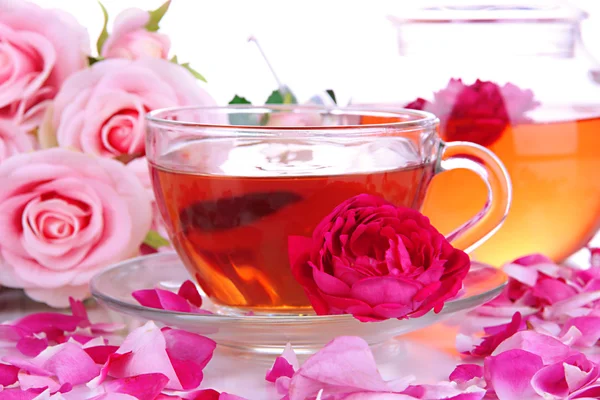 Rózsa tea közelről — Stock Fotó